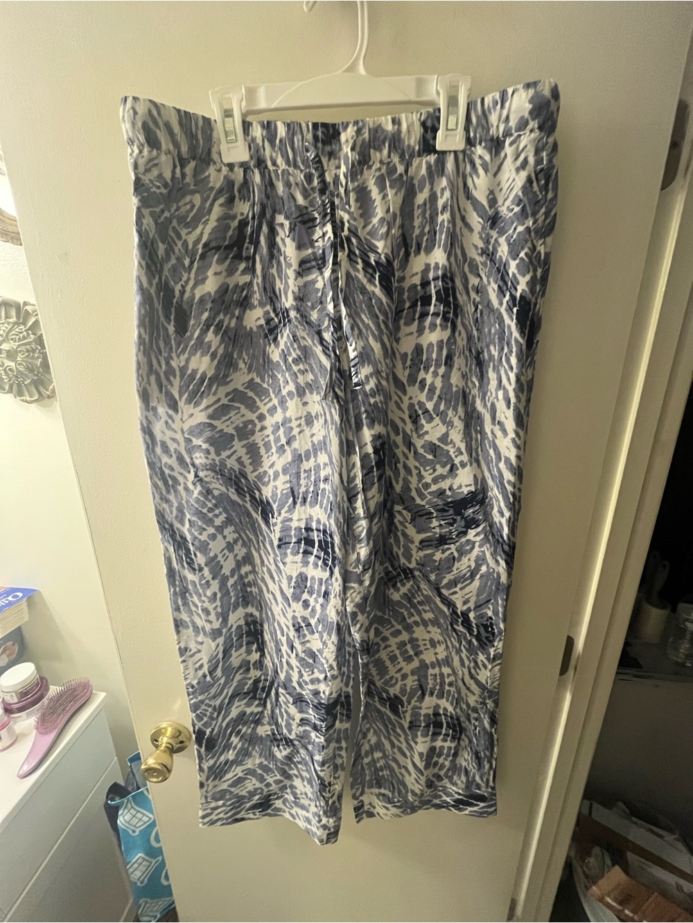 Haven Well Within Blue Wide-Leg Tie-Dye Print Pants - Blue - Picture 3 of 6